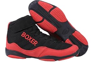 Zeihyeurus Ringerschuhe Herren,Pro Wrestling Schuhe,Boxen Schuhe Kinder,Unisex Wrestlingschuhe,VerschleißFest,Atmungsaktives Mesh,Komfort Und StabilitäT,FüR Jugendliche,Kinder,MäDchen Und Jungen