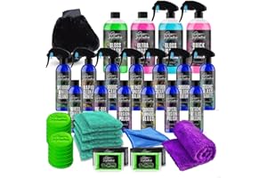 PURE DEFINITION Car Detailing Kit Full Exterior Interior Vehicle Cleaning Washing Polish Wax Wheel Clay (Complete Detailing Kit)