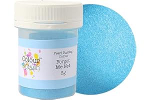 CULPITT COLOUR SPLASH Pearl Food Colouring Dusts, Lustre Dust For A Pearlescent Finish to Cake Surfaces Or Decorations, Glistening Colours - Forget Me Not Blue 5g