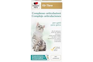 Doppelherz Complejo Articulaciones para Gatos, Ayuda Al Metabolismo De Las Articulaciones En Caso De Osteoartritis, Ácidos grasos Omega-3, Vitaminas E y A, 25 Cremosos Pellizcos