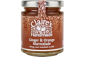 Claire's Handmade - Ginger and Orange Marmalade (227g) - Traditionally Made Bright, Tangy & Uplifting Breakfast Treat, Suitable for Vegetarian, Vegan & Gluten Free Diets, GMO Free