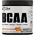 Asitis Nutrition Atom Bcaa Powder 250 G With L-Arginine,L-Carnitine,L-Citrulline For Energy Burst & Athletic Performance|Tangy Orange Flavor,1 Count,25 Servings