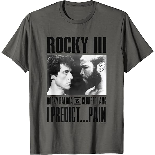 Gym T-Shirt Für Männer – Rocky Vs. Lang Motiv – 100% Baumwolle, Klassischer Schnitt