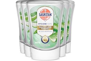 ‎SAGROTAN Sagrotan No-Touch Nachfüller Aloe Vera – Für den automatischen Seifenspender – 5 x 250 ml Handseife