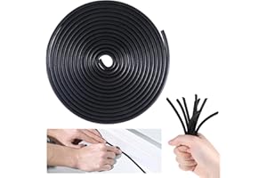 INNOHHUSTLE 15 Meter Fugen Dichtschnur 3mm Durchm Fugenfüllprofil Dichtung Schaum Rundschnur Dichtung Gummischaum Schwarz Fugendichtschnur Epdm Runde Dichtschnur für Türen, Fenstern, Decken, Wänden