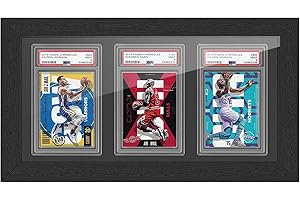 IGTOPS Display per carte assortite, compatibile con PSA, CGC e Tag Slabs, cornici per carte da collezione, scatole in acrilico per scrivania e parete, carte da collezione, carte sportive da calcio (3 carte