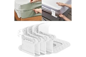 AABDTYYD Upgraded Bed Sheet Holders with Lock Straps - Heavy Duty Sheet Clips for Bedding, Fitted Sheets & Mattress (8-30cm) | Keep Sheets Tight, Adjustable & Secure - Stronger Than Regular Sheet Fasteners