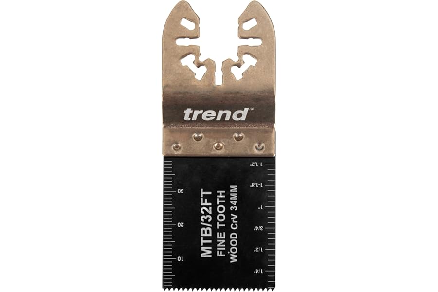 Trend Universal Fine Tooth CrV Multi-Tool Saw Blades, 34 mm, For Clean Cutting in Wood and Plastics, 5 Pack, MTB/32FT