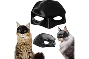COCCCOON Cat Halloween Costume, Cat Bat Cosplay Hat, Cat Masks, Cat Bat Mask, Cat Mask Halloween Black Half Face, Cat Mask for Halloween Party Decoration, Cute Cat Dress Up Accessories for Cat (9cm)