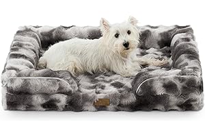 COZY KISS Coussin OrthopéDique Pour Chien, En Similicuir, IdéAl Pour Les Grands Chiens. Canapé Avec Rembourrage En Mousse à Soutien éLevé, ImperméAble, AntidéRapant, Doux, Chaud, Housse Lavable, Taille L