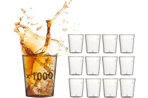 TABLE'COLORS Pack 1000 Verres Shooter - verrines 3cl Transparent Plastique Recyclable Solide Avec Marquage 2cl Idéal Pour Restaurant, Fête, Bar - Fabriqué en France Plastique Qualité Supérieure (1000)