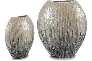 TU TENDENCIA UNICA Jarrón Gris Degradado (15 x 35 x 32 cm)