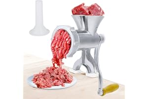OTUFAN Hachoir à Viande Manuel, Remplisseur De Saucisses, Hachoir à Manivelle, Processeur De Viande En Acier Inoxydable, Broyeur Moulu, Usage Domestique Pour Bœuf, Poulet, Chili, Passe Au Lave-vaisselle