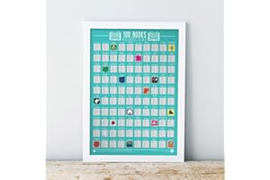 Gift Republic Affiche à gratter Liste de Livres pour Chambre à coucher