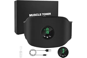 ‎TOSUCS Tosucs EMS Bauchmuskeltrainer elektrisch,EMS Trainingsgerät,Power abs Stimulator Stimulateur musculaire USB Wiederaufladbar Avec 12 Modes et 19 intensités für Männer und Frauen