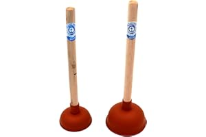 NC DESIGN Ausgussreiniger- 2 Stück- Set- Pümpel- für Toilette, Waschbecken, Wanne, Dusche- Pömpel- Saugglocke- pflegeleicht und umweltfreundlich- mit Stiel