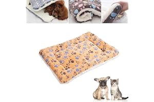 QINSHUI Cozy Calming Cat Blanket, Cosy Calming Cat And Dog Blanket With Cute Prints, Pet Calming Blanket For Cats, Ultra Soft Warm Dog Cat Bed Mat Flannel Blanket For Sizes To Fit Most Pets (G,23*15in)