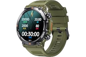 FINDTIME Militär Uhr Smartwatch Blutdruck Herren Armbanduhr Smartwatches mit Telefonfunktion IP68 Wasserdicht Sportuhren Outdoor Tactical Watch Military Schwarz Fitnessuhr für Männer Ios Android Schrittzähler