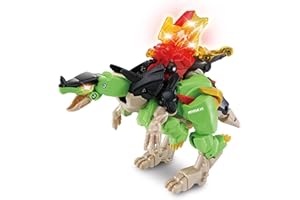 VTech Switch & Go Dinos Armour Up Triceratops Spinosaurus, Interactive Dinosaur Toy with Lights & Sounds Effects, Transform Dino Into Motorbike, For Kids 3, 4, 5+ Years, English Version