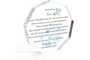 ‎HROANC Opa Geschenk Weihnachtsgeschenke Für Opa Geburtstag Geschenke Für Opa Von Enkel Adventskalender Füllung Geschenk Vatertag Opa Acryl Tischschmuck Briefbeschwerer Geburtstagsgeschenk Für Opas