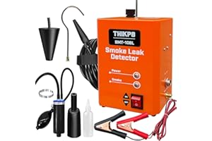 THIKPO Máquina de Humo Automotriz con Bomba de Aire Integrada – Detector de Fugas por Humo para EVAP, Sistema de Vacío, Combustible y Tubos (Amarillo)
