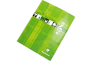 PRODBUY LIMITED A5 Staplebound Music Sheet & Song Notebook Blank 8 Stave Lined Notation Pad Book 28 Sheets (Green)