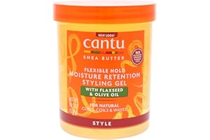 CANTU - Gel Styling Burro di Karitè - Semi di Lino e Olio d'Oliva - Massima Tenuta - Ritenzione di Umidità - Nutre e Conservazione dell'umidità - 524 g