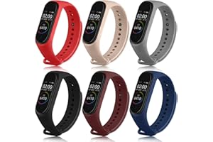 Wanme 6 Piezas Correa Compatible con Xiaomi Mi Band 4 Xiaomi Mi Band 3 Pulseras Reloj Silicona Banda Original para Xiaomi Mi Smart Band 4 Recambio Correa (No Host)