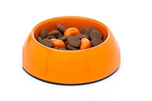 DDOXX Ciotole Anti Ingozzamento per Cani, Antiscivolo | Tanti Colori e Misure | Per Cani Piccoli Medi e Grandi | Ciotola in Melammina | Gatti Cuccioli Ciotolina Cane Gatto Cucciolo | Arancione, 300 ml