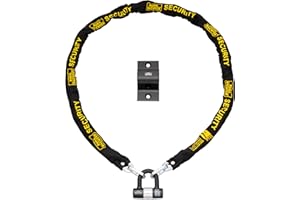 BURG-WÄCHTER Burg-Wachter 2M Sold Secure Gold Bike Chain, Lock and Ground Anchor Kit,Black