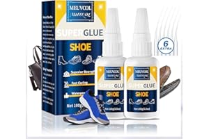 Meuvcol 100g Schuhkleber Extra Stark Wasserfest, Sekundenkleber Für Schuhsohlenkleber, Transparentes Schuhsohlen Reparaturset, Shoe Glue Für Stiefel, Leder, Absätze, Tennisschuhe, Sneaker