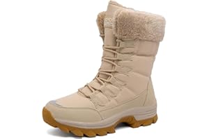 VLOOKST Schneestiefel Damen Winter Warm Gefüttert Outdoor Sneaker Sportschuhe Wasserdicht Trekkingstiefel Wanderstiefel Trekkingschuhe Wanderhalbschuhe Winterschuhe Walkingschuhe Gr.37-43