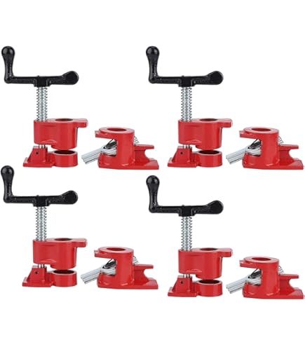 Y&Y Decor Heavy Duty Woodworking Pipe Clamp Set, 3/4"" Cast Iron, 4 - View #3