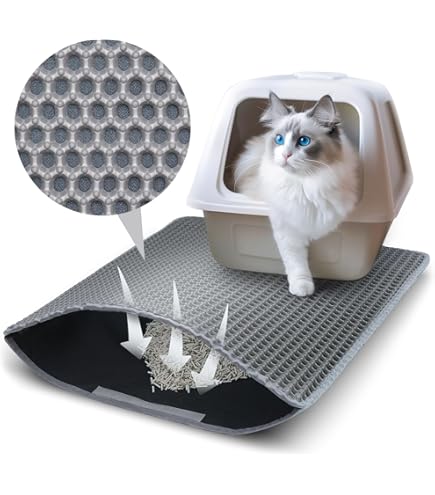 Kattenbakmat, 45 x 30 cm honingraat dubbellaags antislip kattenbakmat