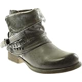 Angkorly - Women's Fashion Shoes Ankle Boots - Booty - Biker - Cavalier - Snakeskin - Thong - Studded Block Heel 3 cm