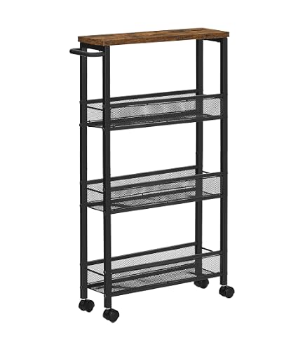 Küchenwagen Mit Rollen Siena Kitchen Trolley, Epoxy Coated Steel, Black, 41 X 23 X 63 Cm Beistelltisch Metall