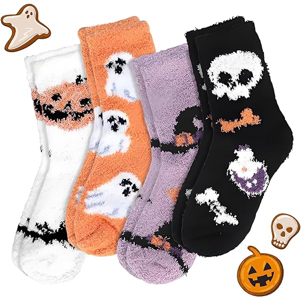 HUIFUAO Halloween Pyjama Set Damen - Gruseliger Geister & Kürbis Nachtwäsche