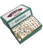 HEYOUTH Mini Mahjong De Voyage - 144 Tuiles 20 Mm - Jeu Complet Chinois - Boîte Et Supports Inclus