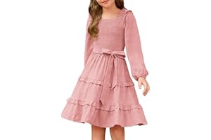 GRACE KARIN Vestido Navidad Nina Manga Larga Princesa Elegante Fiesta Smock