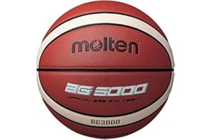 Molten BG3000 Basketball, FIBA Approved, Synthetic Leather, Indoor/Outdoor Play, Orange/Ivory