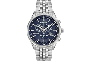 Citizen Mężczyźni Chrono Eco-Drive Zegarek, Niebieski/Srebrny, 42 mm