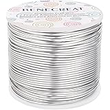 BENECREAT 68m 1.5mm Filo di Alluminio per Gioielli Filo Metallico Colore Argento per Fabbricazione Braccialetti, Pendenti, Ar