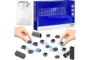 NYLEA Magnetisches Schachspiel (20 Stück),(8 Jahre und älter) Magnetspiel Puzzle Magnetic Schachspiel Tragbares Schach Magnetisch Magnetisches Spiel für Erwachsene Partyzubehör für Familientreffen