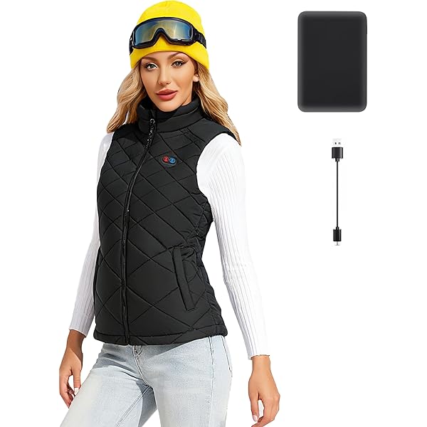 KEMIMOTO Verwarmd Vest Voor Dames - Elektrisch Verwarmd Vest Met 8 Zones & 3 Temperaturen