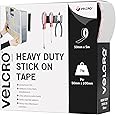 VELCRO Brand - Heavy Duty Stick On | Superior Holding Power Indoors & Outdoor Use | 50mm x 5m Tape | White