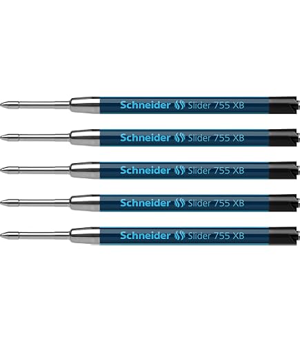 Ricariche Formato G2 Ricariche Penna A Sfera Schneider Slider 755 - Tratto Extra Spesso, Inchiostro Che Non Stinge, Formato G2, 3 Pezzi, Colore Blu Ricariche Schneider Slider 755