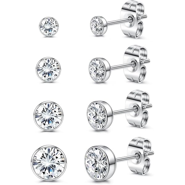 Boucles D'oreilles Barbell SULIUDAJI - Lot De 6 Paires Hypoallergéniques