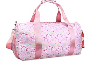 RHCPFOVR Sac de Sport pour Filles,Licorne Sac de Voyage de Nuit Sac de Transport pour Gym Sport Danse avec Compartiment à Chaussures et Poche Humide