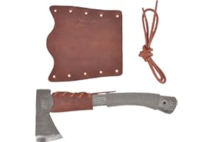 WAYNE'S DOG Leather Axe Handle Protection Covers, Axe Handle Collar Protector (Brown #02)