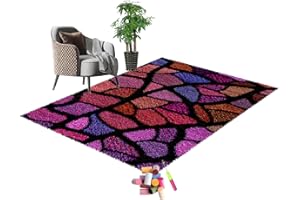 SZKBEUO KnüpfsetsSelbst Knüpfen Set für Erwachsene Latch Hook Kit, Knüpfteppich Zum Selber knüpfen, Kreuzstich-Set, Teppichherstellung, Kissen, Handarbeit für Anfänger, Heimdekoration 38x52CM